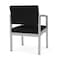 Lesro Lenox Steel Guest Chair, Black/Onyx Seat, Black/Onyx Back, 22.5 W 24.5 L 32 H, Fabric Seat LS1101 - alternate 3